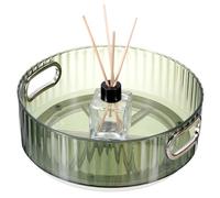 QUARKZMAN Lazy Susan Organizzatore 8.7" Lazy Susan Giradischi Organizzatore con Manico per Cucina Casa Ufficio Armadio Aula Lavanderia Stanza Organizzazione Verde