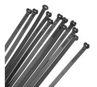 QUARKZMAN Legami per Cavi 14"x0,39", 50pz Fascette Autobloccanti con Denti in Metallo per Gestione Cavi Interni ed Esterni, Resistenza Trazione 120 libbre, Nero