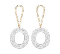 QUARKZMAN Lettera O Charm per Auto con Strass, Lettera Iniziale per Decorazione Specchietto Retrovisore Interno Auto per Donne Borse Tazza d'Acqua Fai da Te, Colore Bianco Colorato