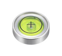 QUARKZMAN Livella a Bolla Rotonda 14,5x3,8mm Mini Livella Circolare Bullseye per Livellare Fotocamera Treppiede Telescopio Officina Cornice per Giradischi, Verde Argento
