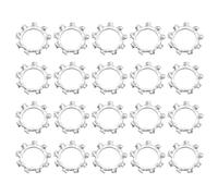 QUARKZMAN M10 100Pcs Rondelle A Denti Esterni, 410 Acciaio Inox Rondelle Di Bloccaggio A Denti Bloccaggio Rapido Della Dado Serratura Veloce, Argento