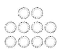 QUARKZMAN M10 10Pcs Rondelle A Denti Esterni, 304 Rondelle Bloccaggio Acciaio Inossidabile A Denti Anello Bloccaggio Veloce Dado Stellare Fermo, Argento