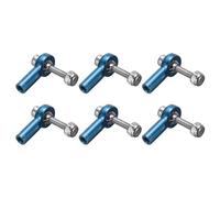 QUARKZMAN M2xL15mm Leva di Collegamento Sterzo Asta di Accoppiamento Testa a Sfera Blu Metallo per Auto Cingolata RC 6pz