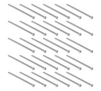 QUARKZMAN M3 Piatta Phillips Croce Testa Vite x 60pz 304 Inox Acciaio Fissaggi Bulloni per Precisione e Industriale Macchine, [60mm Lunghezza, Argento Tono]
