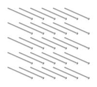 QUARKZMAN M3 Piatta Phillips Croce Testa Vite x 60pz 304 Inox Acciaio Fissaggi Bulloni per Precisione e Industriale Macchine, [70mm Lunghezza, Argento Tono]