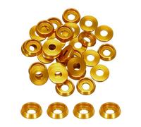 QUARKZMAN M3 Rondelle Coniche Svasate, Dia Foro 3mm/0,12" Guarnizioni Alluminio per Viti RC/FPV/PC/Drone/Accessori Modelli Meccanici, Confezione da 30 (Oro)