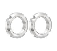 QUARKZMAN M35 x 1.5mm - 2pz Fissaggio Dadi Tondi Scanalati Quattro Scanalature - Dado Bloccaggio Tondo Acciaio Inossidabile 304 per Vari Cuscinetti Volventi, Settore Industriale, Argento