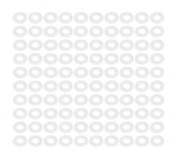 QUARKZMAN M4 Plastica Rotondo Piatto Rondella Guarnizione x 100pz Nylon Rondella Rotondo Piatto Rondella Guarnizione Guarnizione cerchio per Vetro Porta Maniglia, Trasparente