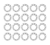 QUARKZMAN M6 50Pcs Rondelle A Denti Interni, 304 Acciaio Inossidabile Rondelle Di Bloccaggio A Denti Anello Di Bloccaggio Veloce Dado Di Bloccaggio Bloccaggio Veloce, Argento