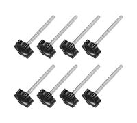 QUARKZMAN M6 Stella Cappuccio Bloccaggio Pomello Impugnatura x 8pz Plastica Maschio Filettatura Serraggio Vite per Apparecchiature Elettroniche, [70mm lunghezza]