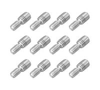 QUARKZMAN M6x10mm a M8x10mm Barre Filettate a Doppia Estremità, 12Pz Vite a Doppio Filetto In Acciaio Inossidabile 304 Bulloni a Doppia Testa per Montaggio Mobili Macchinari Fissaggio