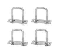 QUARKZMAN M6x25x50mm Quadrato U Bullone x 4 Set 304 Inossidabile Acciaio U Bullone per Asse e Rimorchio Foglia e Tubo, [Argento Tono]