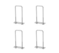 QUARKZMAN M6x30x100mm Quadrato U Bullone x 4 Set 304 Inossidabile Acciaio U Bullone per Asse e Rimorchio Foglia e Tubo, [Argento Tono]