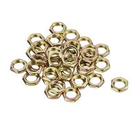 QUARKZMAN M7x0.75x2mm Carbonio Acciaio Esagonale Dadi Fissaggio x 50pz Metrico Filettatura Finito Hardware Dadi per Viti Bulloni Macchine Hardware Connettore, [Ottone Tono]