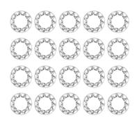 QUARKZMAN M8 50Pcs Rondelle A Denti Interni, 304 Acciaio Inossidabile Rondelle A Denti Per Bloccaggio Rapido Della Dado Vite, Argento
