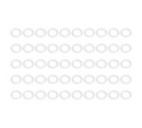 QUARKZMAN M8 Plastica Rotondo Piatto Rondella Guarnizione x 50pz Nylon Rondella Rotondo Piatto Rondella Guarnizione Guarnizione cerchio per Vetro Porta Maniglia, Trasparente