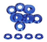 QUARKZMAN M8 Rondelle Coniche Svasate, Dia Foro 8mm/0,31" Guarnizioni Alluminio per Viti RC/FPV/PC/Drone/Accessori Modelli Meccanici, Confezione da 10 (Profondo Blu)
