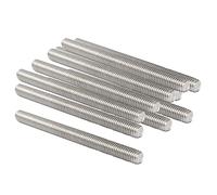 QUARKZMAN M8 x 90mm 1.25mm Passo Completamente Filettato Aste x 10pz 304 Acciaio inossidabile Maschio Filettato Asta Barra per Bulloni e Morsetti e Grucce e Bulloni a U,[Argento]