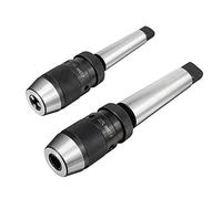 QUARKZMAN Mandrino Autoserrante Set Mt3 Mt4 Cono Morse Attacco 1/32"-1/2" (1mm-13mm) 3-Ganasce Regolabili per Tornio Fresatrice Trapano Macchina