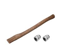 QUARKZMAN Manico Di Ascia In Legno Di Sostituzione 27.6" Universale In Hickory Con Zeppe Tonde Per Ascia Da Campeggio E