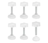 QUARKZMAN Manopola A Stella M6x35mm 32mm 6 Pezzi Plastica Bianco | Vite a mano a fiore di pruno, serraggio a mano regolabile, filettatura maschile, per macchinari e riparazioni fai da te