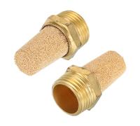 QUARKZMAN Marmitta Pneumatico 1/2" NPT Maschio Lungo Marmitta Scarico Solenoide Valvola Ottone Marmitta Rumore Silenzio Aria Cilindro Accessori per Valvola 2pz
