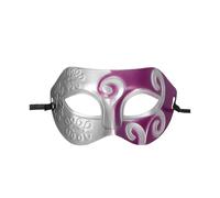 QUARKZMAN Maschera Da Maschera, Mardi Gras Per Uomini Mezza Faccia Costume Halloween Per Festa In Ballo Di Fine Anno Compleanno Gras, Stile Retro Viola