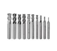 QUARKZMAN Metallo duro Estremità Frese Set 4 taglienti 2mm 3mm 4mm 5mm 6mm 7mm 8mm 9mm 10mm 12mm Alta velocità Acciaio CNC Fresatrice Taglierina Punte per Alluminio Acciaio Taglio