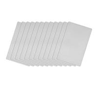 QUARKZMAN Metallo Vuoto Carta 2,6 "x 1,8" Spazzolato 201 Piastra Acciaio Inox per Incisione Laser Fai da te Targhetta 0,4 Millimetri Spessore Argento Tono 12pz