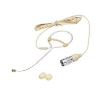QUARKZMAN Microfono A Gancio Per Orecchio Set Singolo Sovraccarico Microfono Omnidirezionale Cablato Audio A Condensatore Con Spinotto Audio-Technical Tipo Cavo Da 1.2m Color Camoscio