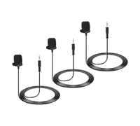 QUARKZMAN Microfono Lavalier Da Lapel, 3.5mm Connettore Stereo A 3 Poli Diretto Microfono A Condensatore Mini Da Collare 1.5m Cavo Omnidirezionale Per Insegnanti Presentatori Confezione Da 3