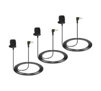 QUARKZMAN Microfono Lavalier Da Lapel 3.5mm Gomito Mono Condensatore Collare Microfono 1.5m Cablato Direzionale Condensatore Mini Microfono Lavalier Per Presentatori Confezione Da 3