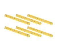 QUARKZMAN Mini Ovale Cerniere 90 Gradi Lungo Pieghevole Fondo Cerniere Gioielli Regalo Scatola Cerniera Armadietto Porta Cerniera con Viti 150x10mm Oro 6pz