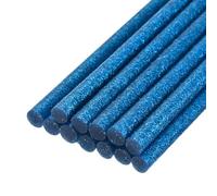 QUARKZMAN Mini Stick Colla a Caldo per Pistola Colla a Caldo 7mm x 200mm Blu Brillante Glitterato 12pz