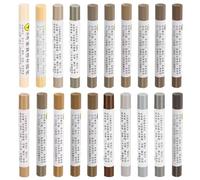 QUARKZMAN Mobili Ripara Cera Pastelli 20pz - Legno Stucco Stick Ritocco Up Mobili Pennarelli - per Graffi Fori Tavoli Scrivanie Legno Pavimento Laminato Rivestimenti Tecnologia Serie Legno