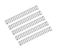 QUARKZMAN Molle a Compressione, Molle a Spirale 5pz Mini Molle 304 in Acciaio Inossidabile, Specifiche Molle 3mm Esterno Diametro, 0,2mm Filo Misura, 25mm Libero Lunghezza, Argento Tono