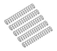 QUARKZMAN Molle a Compressione, Molle a Spirale 5pz Mini Molle 304 in Acciaio Inossidabile, Specifiche Molle 4mm Esterno Diametro, 0,5mm Filo Misura, 25mm Libero Lunghezza, Argento Tono
