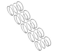 QUARKZMAN Molle a Compressione, Molle a Spirale 5pz Mini Molle 304 in Acciaio Inossidabile, Specifiche Molle 18mm Esterno Diametro, 1mm Filo Misura, 25mm Libero Lunghezza, Argento Tono