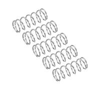QUARKZMAN Molle a Compressione, Molle a Spirale 5pz Mini Molle 304 in Acciaio Inossidabile, Specifiche Molle 9mm Esterno Diametro, 0,6mm Filo Misura, 25mm Libero Lunghezza, Argento Tono