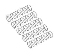 QUARKZMAN Molle a Compressione, Molle a Spirale 5pz Mini Molle 304 in Acciaio Inossidabile, Specifiche Molle 7mm Esterno Diametro, 0,5mm Filo Misura, 25mm Libero Lunghezza, Argento Tono