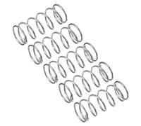 QUARKZMAN Molle a Compressione, Molle a Spirale 5pz Mini Molle 304 in Acciaio Inossidabile, Specifiche Molle 11mm Esterno Diametro, 0,6mm Filo Misura, 25mm Libero Lunghezza, Argento Tono