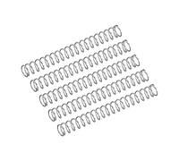 QUARKZMAN Molle a Compressione, Molle a Spirale 5pz Mini Molle 304 in Acciaio Inossidabile, Specifiche Molle 3,5mm Esterno Diametro, 0,2mm Filo Misura, 25mm Libero Lunghezza, Argento Tono