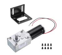 QUARKZMAN Motore a Turbina a Vite Senza Fine Ad Alta Coppia da 12V Dc con Albero da 8mm 60Rpm Motore a Vite Senza Fine con Cavo per Camino Elettrico