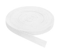 QUARKZMAN Nastri in Sbieco Twill, 10M x 12mm Nastro di Cotone in Tessuto Rotolo Nastro a Spina di Pesce Fettuccia per Abbigliamento Accessori Borse Cucito Fai da Te Rilegature, Bianco