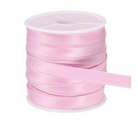 QUARKZMAN Nastro A Doppia Piegatura per Cucire 3/8 di Pollice X 25 Iarde Raso Pre-Piegato Nastro Continuo per Cuciture Trapunte Orli Finiture DIY Artigianato, Rosa Chiaro