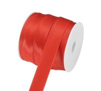 QUARKZMAN Nastro A Originale Doppio per Cucire, 2,5 Cm X 25 Iarde Nastro A Originale in Raso Continuo per Cuciture Quilting Orlatura Bordo Stoffa Tubolare Fai da Te, Rosso