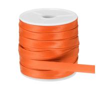 QUARKZMAN Nastro A Sesgo Doppia Piegatura per Cucire 3/8 di Pollice X 25 Iarde Raso Pre-Piegato Nastro Continuo per Cuciture Trapunti Orli Finiture DIY Artigianato, Arancione Rosso