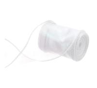QUARKZMAN Nastro Organza Trasparente Scintillante Largo 60mm Nastri Chiffon Iridescenti Luccicanti Pastello, 4.6m Bianco per Confezioni Regalo Bouquetmatrimonio Fiocchi