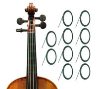QUARKZMAN Nastro per Dita 10 Pezzi 50 Metri 0,12 Pollici 3mm PET Verde | per Violino, Violoncello e Vari Strumenti Orchestrali, con Note sulla Tastiera