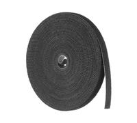 QUARKZMAN Nastro per Piante da Giardino 33ft 25/64" Legami per Piante Nero | per Giardinaggio Casa Ufficio, da Giardino Riutilizzabili, Cinghia per Legare Piante, in Nylon